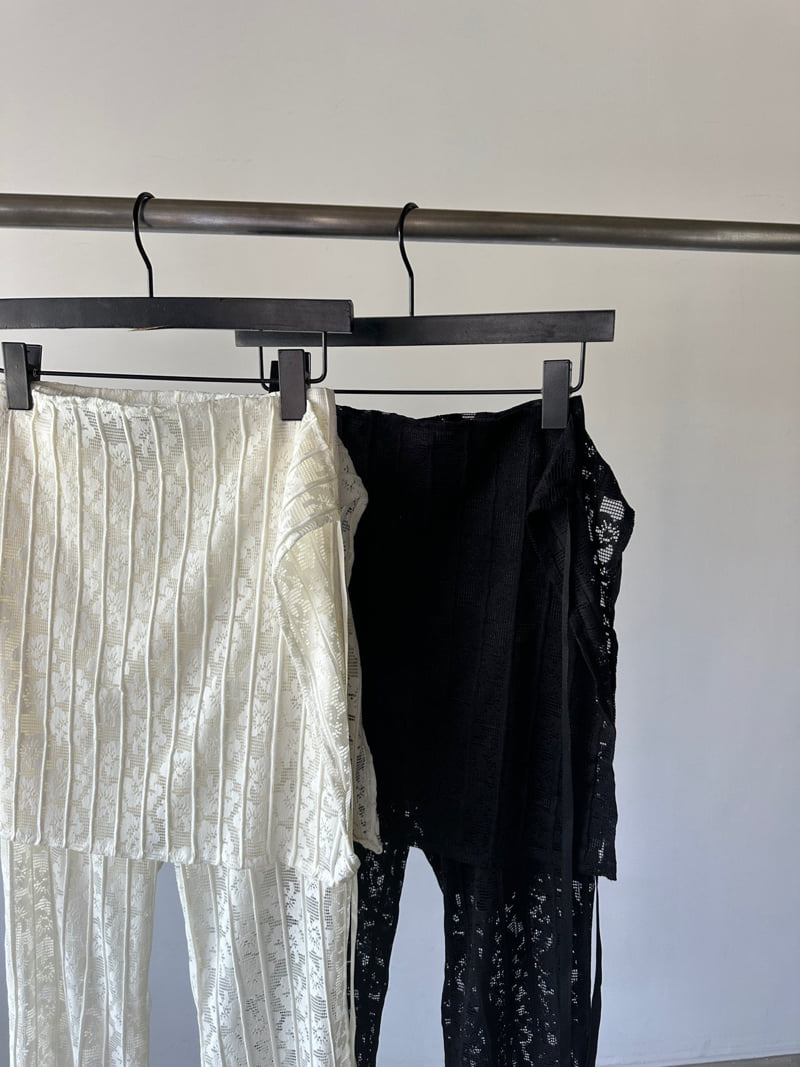 Chavi - Korean Women Fashion - #womensfashion - Lace Wrap Pants - 3