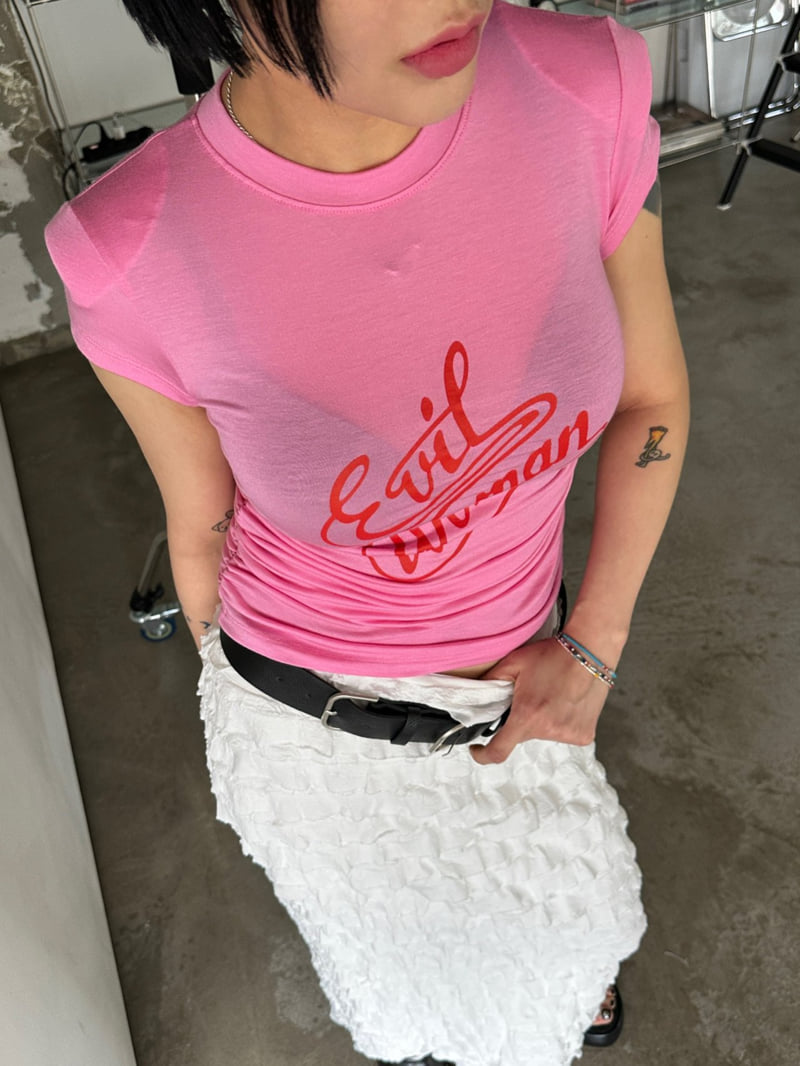Chavi - Korean Women Fashion - #womensfashion - Cap Shirring Tee - 7