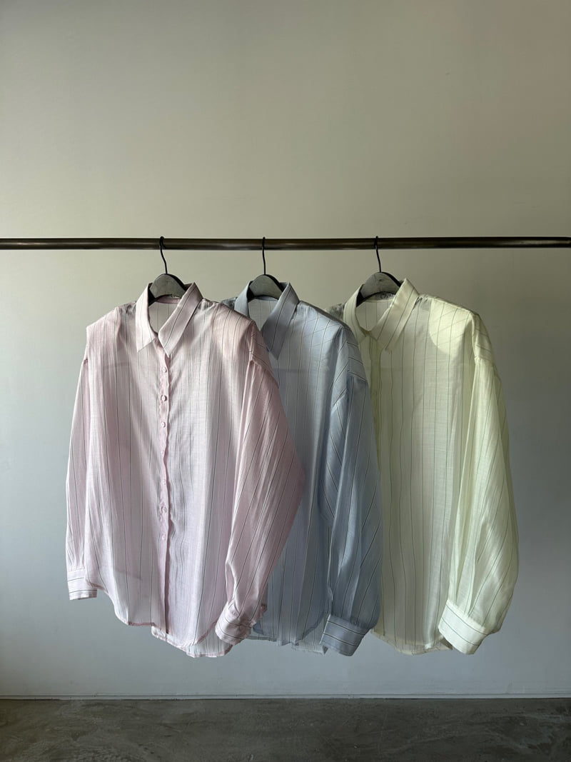 Chavi - Korean Women Fashion - #womensfashion - Tencel Stripe Shirt