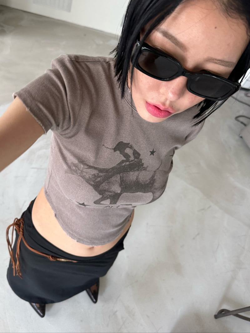 Chavi - Korean Women Fashion - #womensfashion - Cowboy Tee - 5
