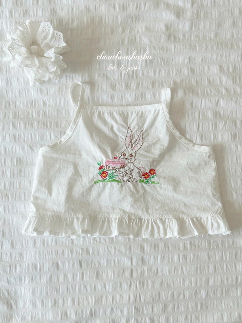 Chouchou Shasha - Korean Children Fashion - #designkidswear - Rabbit Sleeveless Tee - 10