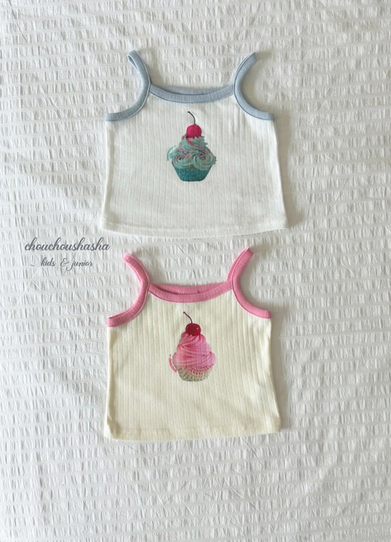 Chouchou Shasha - Korean Children Fashion - #littlefashionista - Sherbet Sleeveless Tee - 2
