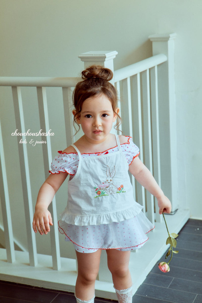 Chouchou Shasha - Korean Children Fashion - #magicofchildhood - Rabbit Sleeveless Tee - 2