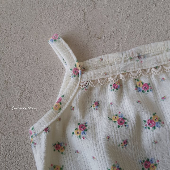 Choucream - Korean Baby Fashion - #babyboutique - Rose Strap Sleeveless Suit - 11