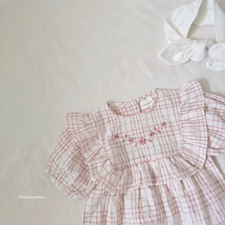 Choucream - Korean Baby Fashion - #babyboutiqueclothing - Check Frill Suit - 7