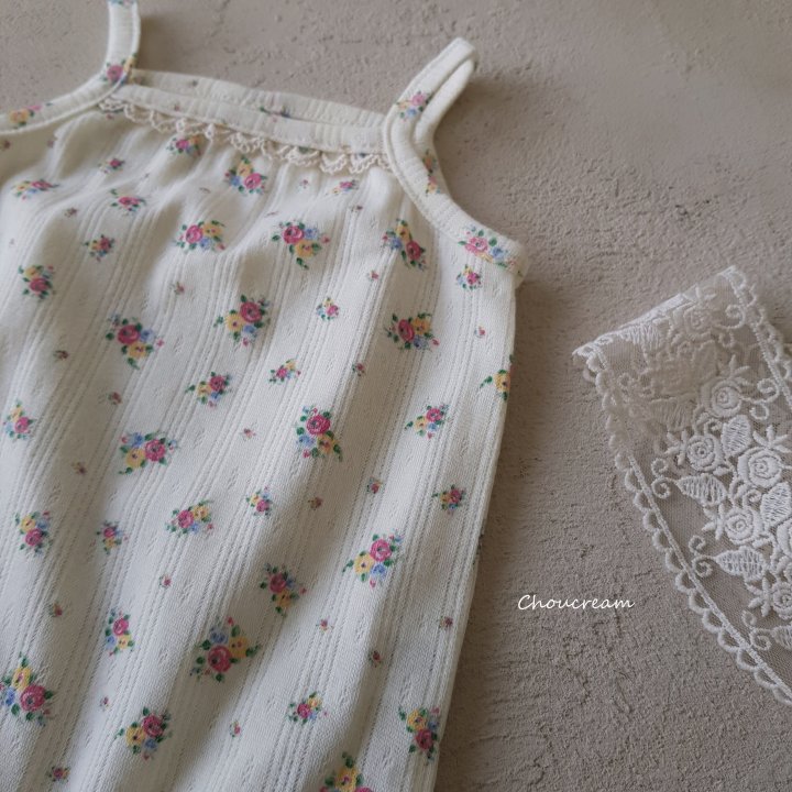 Choucream - Korean Baby Fashion - #babyboutiqueclothing - Rose Strap Sleeveless Suit - 12