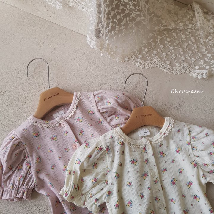 Choucream - Korean Baby Fashion - #babyoninstagram - Rose Puff Cardigan - 2