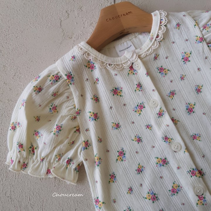 Choucream - Korean Baby Fashion - #babyootd - Rose Puff Cardigan - 4