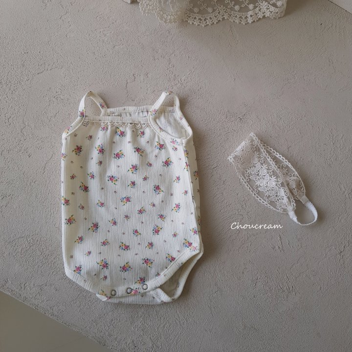 Choucream - Korean Baby Fashion - #babywear - Rose Strap Sleeveless Suit - 7