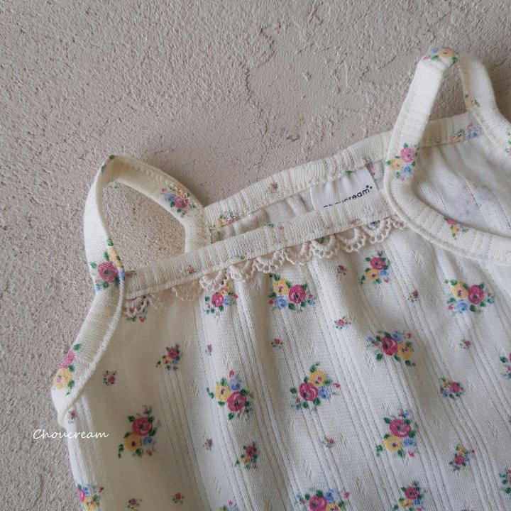 Choucream - Korean Baby Fashion - #onlinebabyboutique - Rose Strap Sleeveless Suit - 8