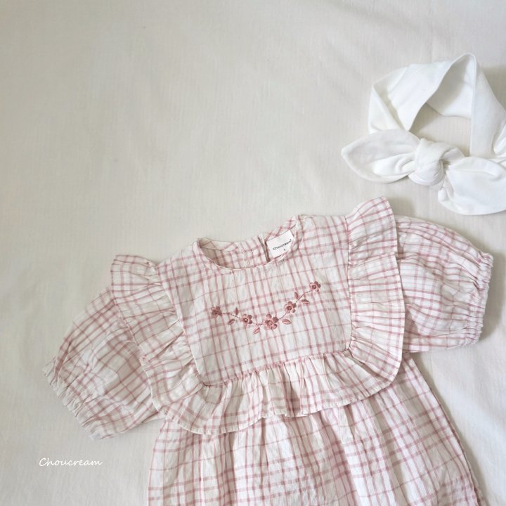 Choucream - Korean Baby Fashion - #onlinebabyboutique - Check Frill Suit - 4