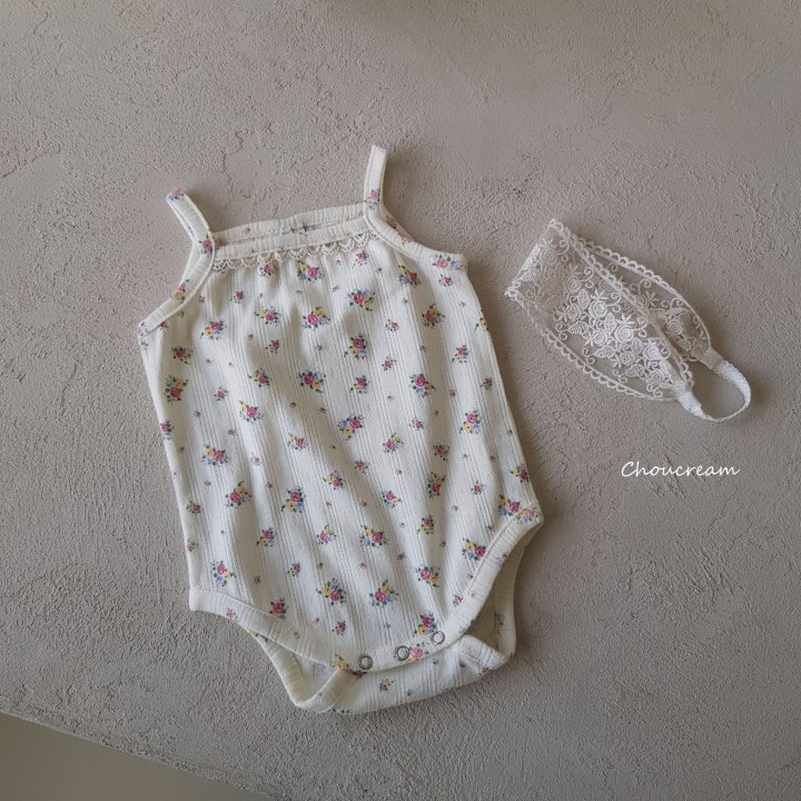 Choucream - Korean Baby Fashion - #onlinebabyshop - Rose Strap Sleeveless Suit - 9
