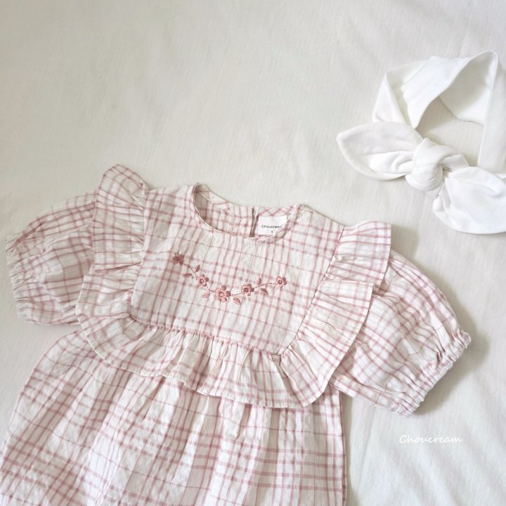 Choucream - Korean Baby Fashion - #smilingbaby - Check Frill Suit - 5