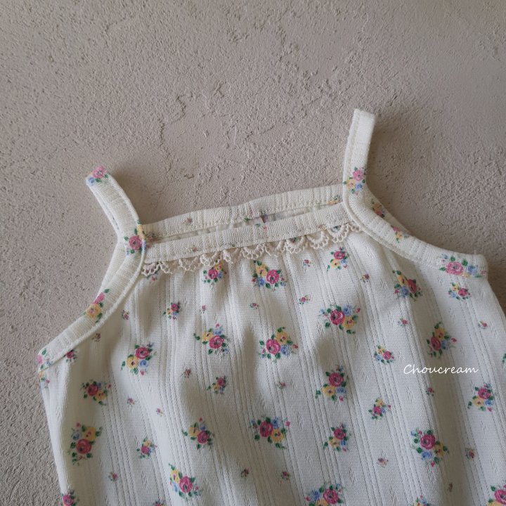 Choucream - Korean Baby Fashion - #smilingbaby - Rose Strap Sleeveless Suit - 10