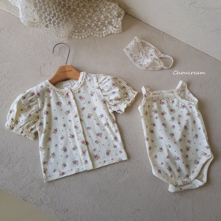 Choucream - Korean Baby Fashion - #smilingbaby - Rose Puff Cardigan - 9