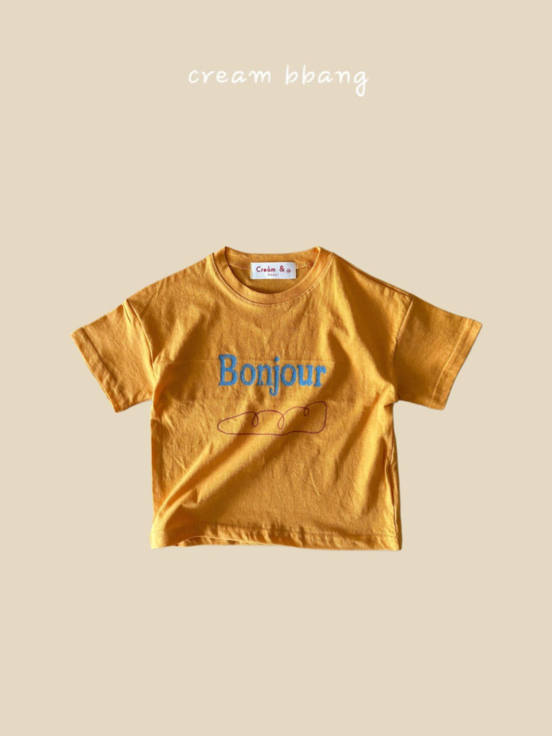 Cream Bbang - Korean Children Fashion - #prettylittlegirls - Bonjour Single Tee - 4