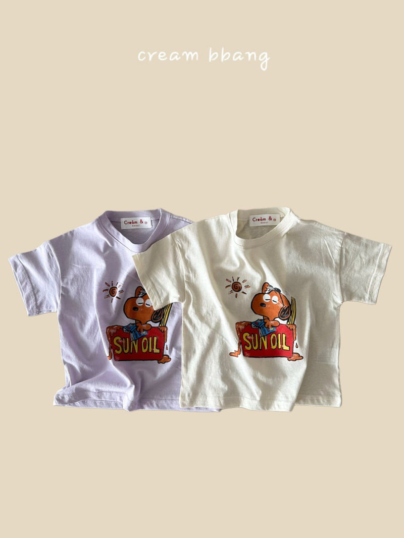 Cream Bbang - Korean Children Fashion - #childofig - Sun Oil Single Tee