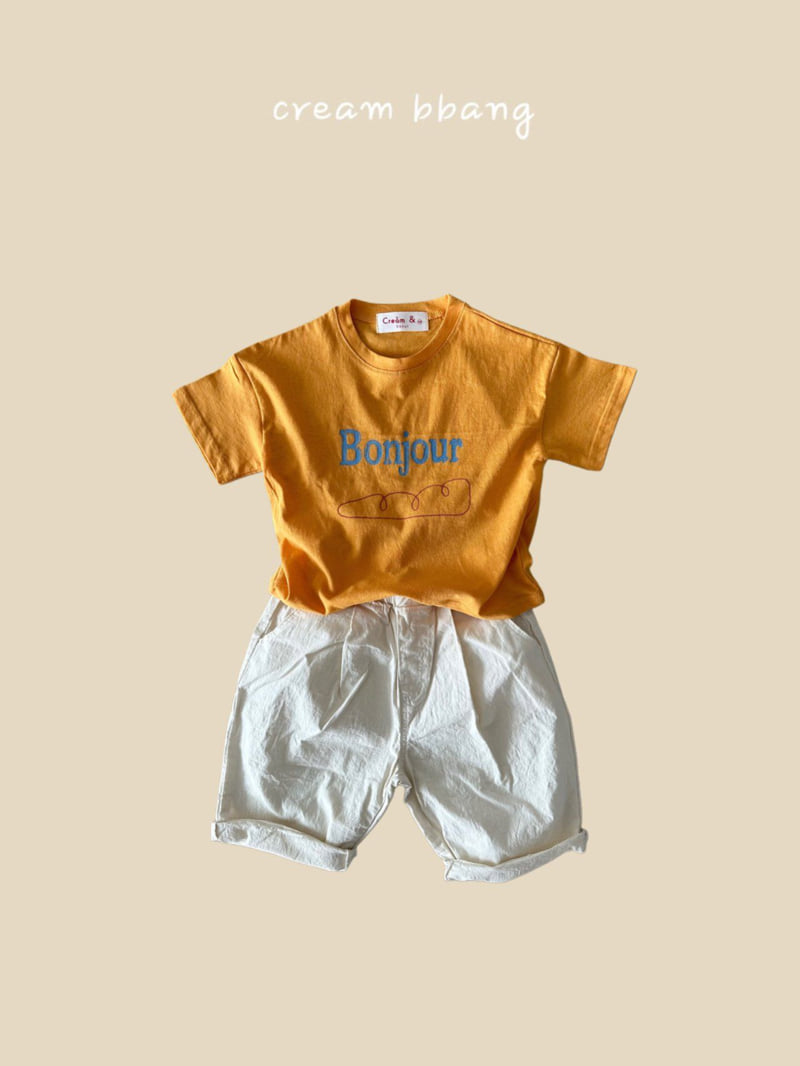 Cream Bbang - Korean Children Fashion - #discoveringself - Bonjour Single Tee - 8
