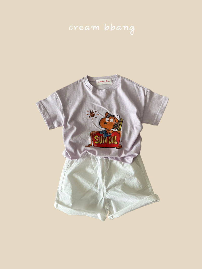 Cream Bbang - Korean Children Fashion - #kidsshorts - Sun Oil Single Tee - 6