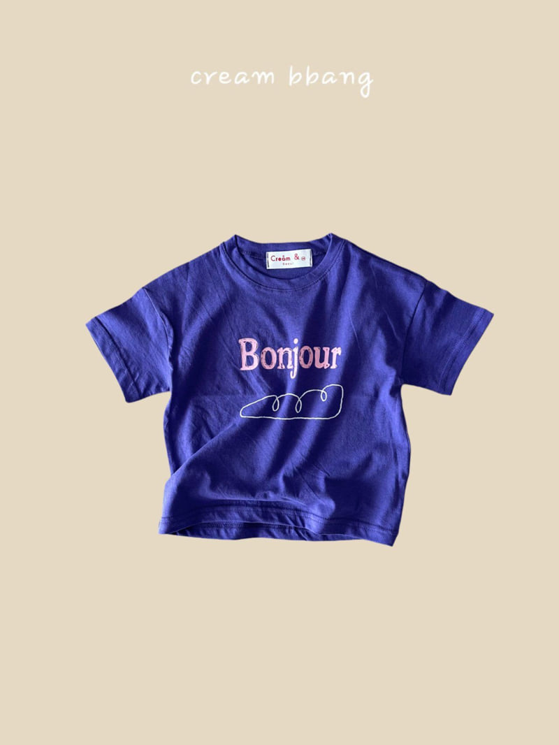 Cream Bbang - Korean Children Fashion - #prettylittlegirls - Bonjour Single Tee - 3