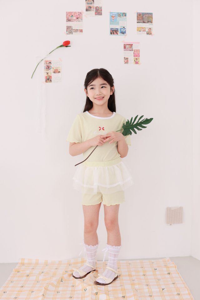 Dalla - Korean Children Fashion - #Kfashion4kids - Candy Ribbed Set - 5