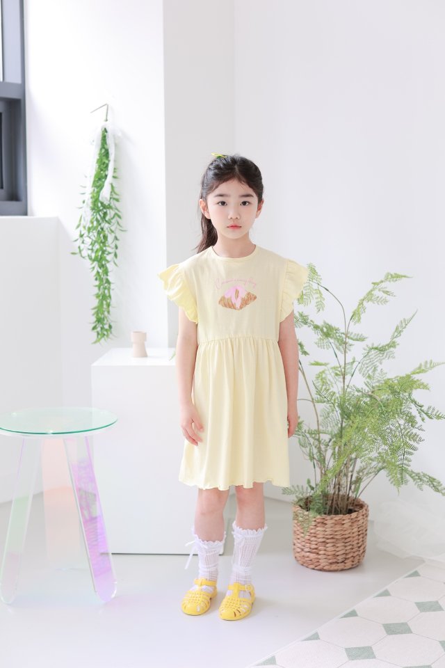 Dalla - Korean Children Fashion - #Kfashion4kids - Croissant One-piece - 3