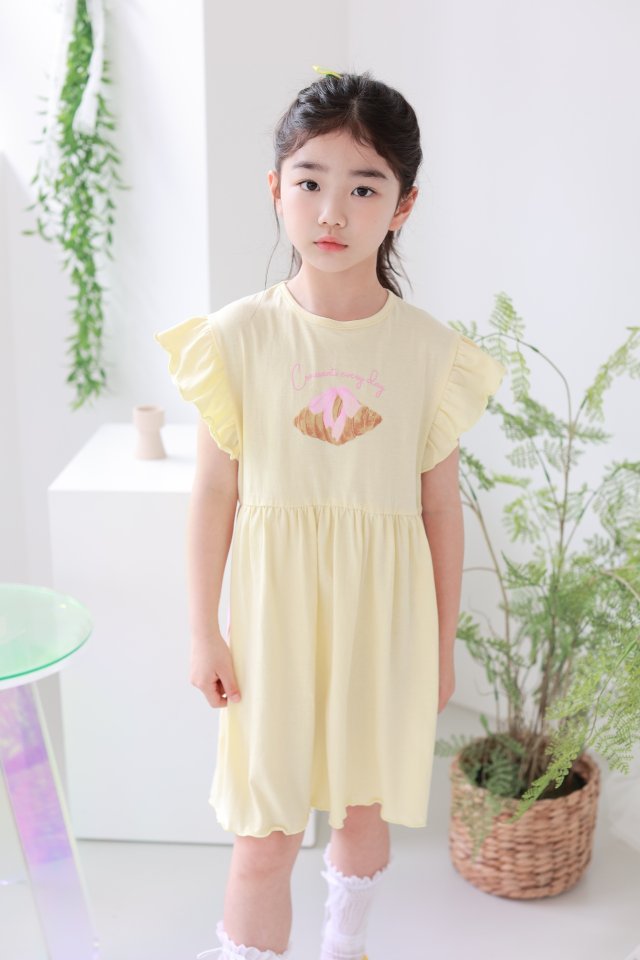Dalla - Korean Children Fashion - #Kfashion4kids - Croissant One-piece - 4