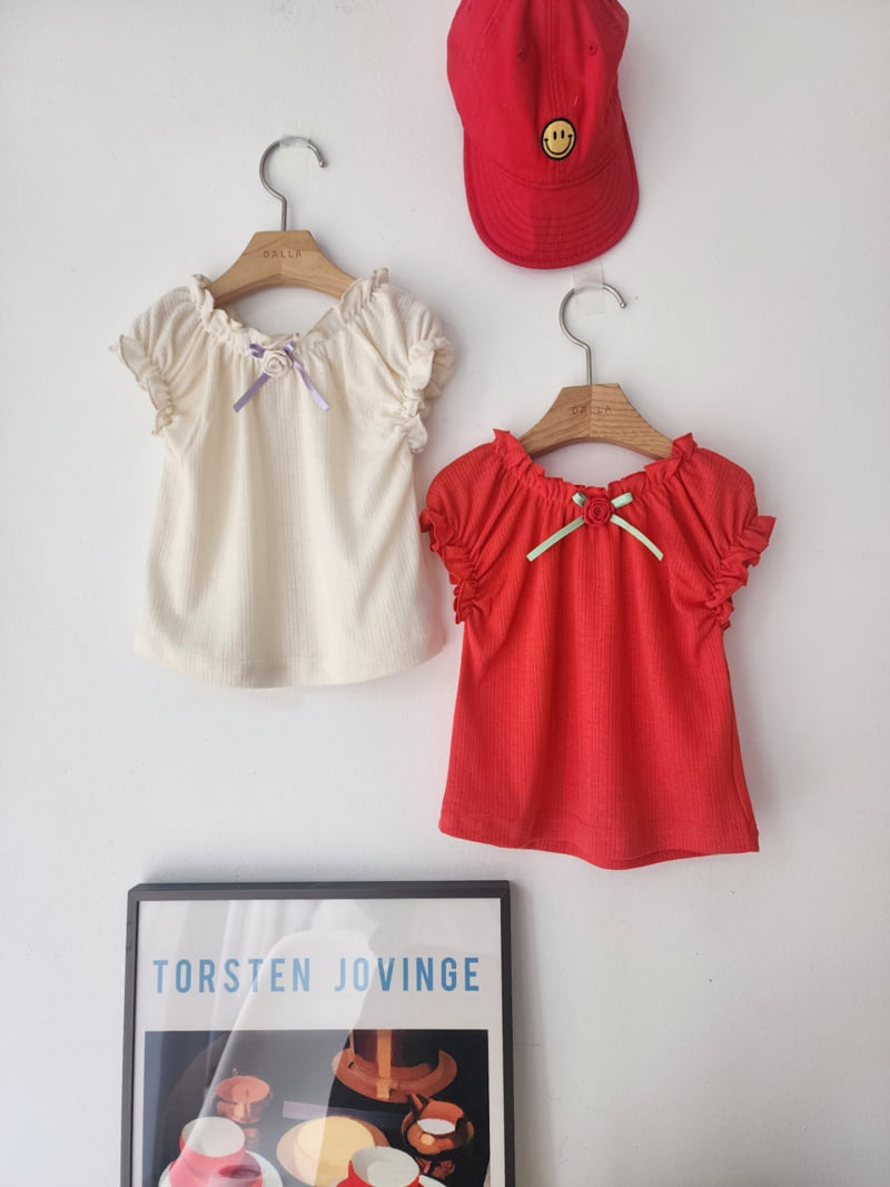 Dalla - Korean Children Fashion - #magicofchildhood - Shoulder Rose Tee - 11
