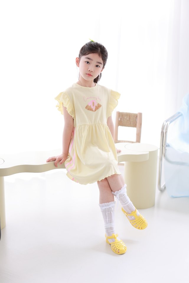 Dalla - Korean Children Fashion - #prettylittlegirls - Croissant One-piece - 7