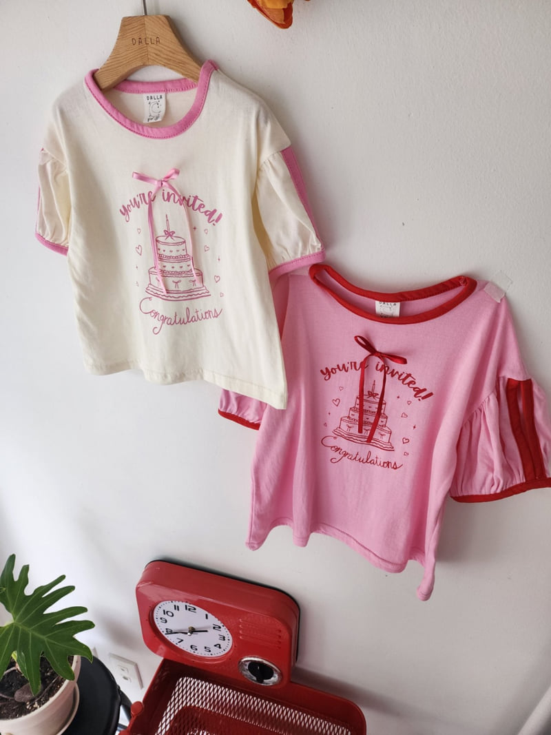 Dalla - Korean Children Fashion - #toddlerclothing - Party Cake Tee - 12