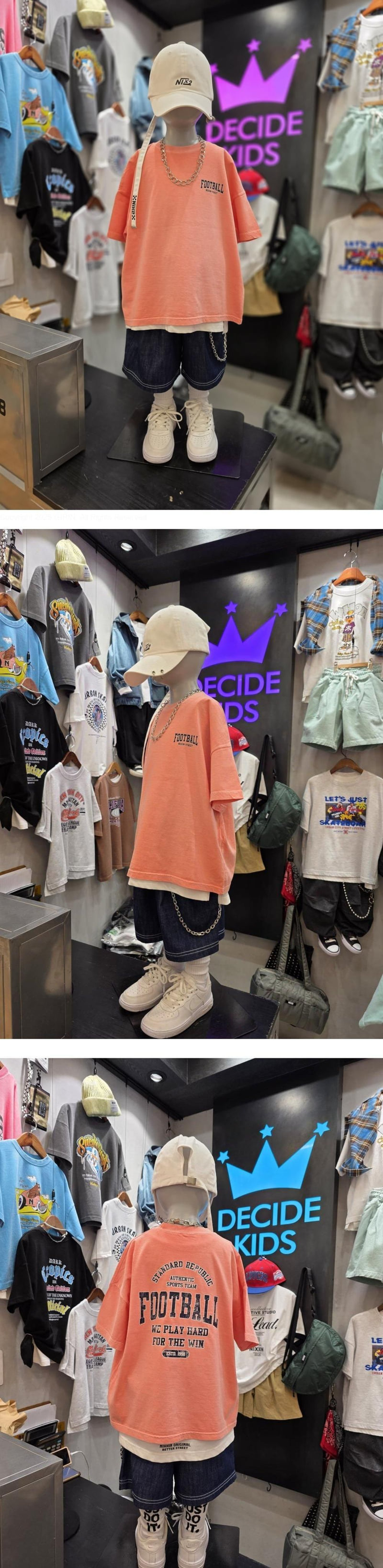 Decide Kids - Korean Children Fashion - #childofig - Football Short Sleeve Tee