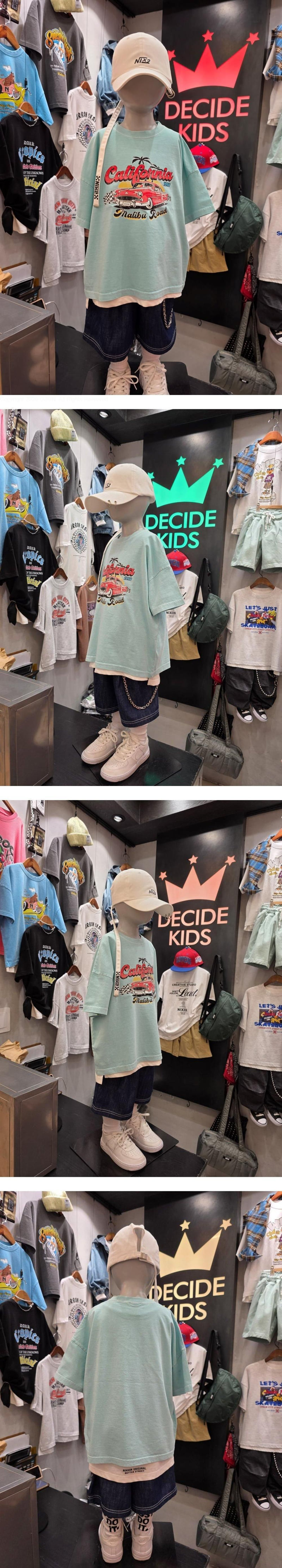 Decide Kids - Korean Children Fashion - #childofig - Road Short Sleeve Tee