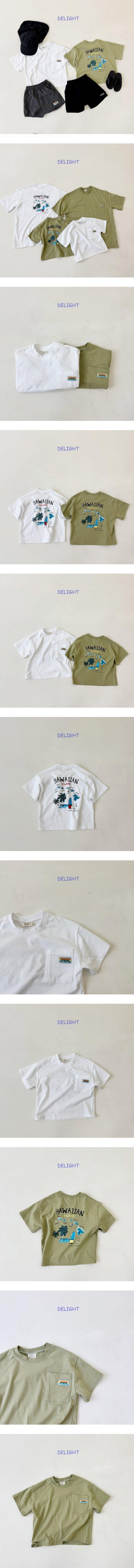 Delight - Korean Children Fashion - #Kfashion4kids - Hawaii Pocket Tee
