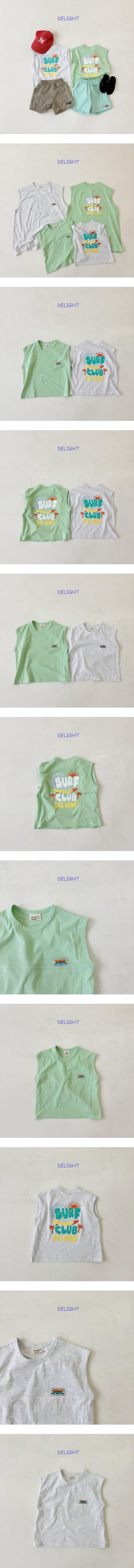 Delight - Korean Children Fashion - #kidsshorts - Surf Sleeveless Tee