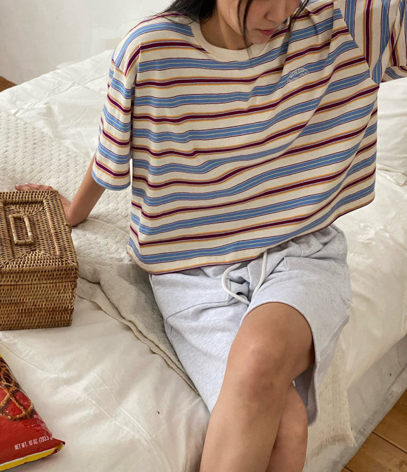 Diana - Korean Women Fashion - #momslook - Sailing Stripe Tee - 5