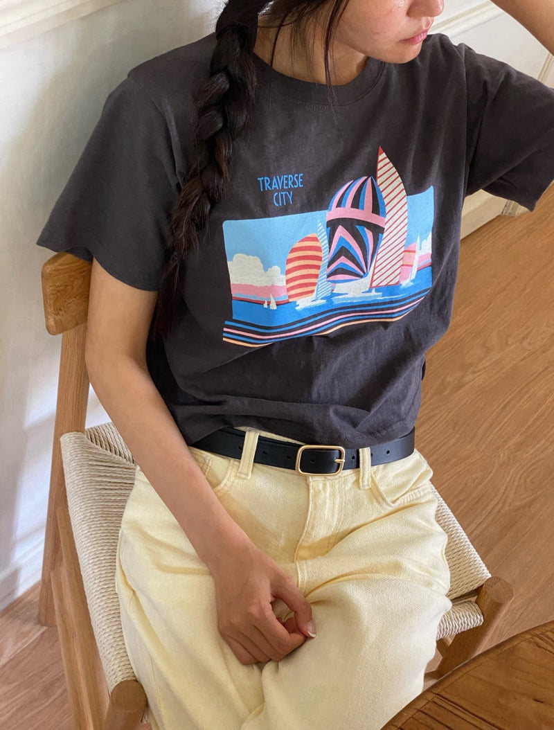 Diana - Korean Women Fashion - #momslook - Travel Tee - 10