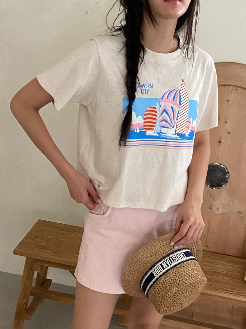 Diana - Korean Women Fashion - #momslook - Travel Tee - 2
