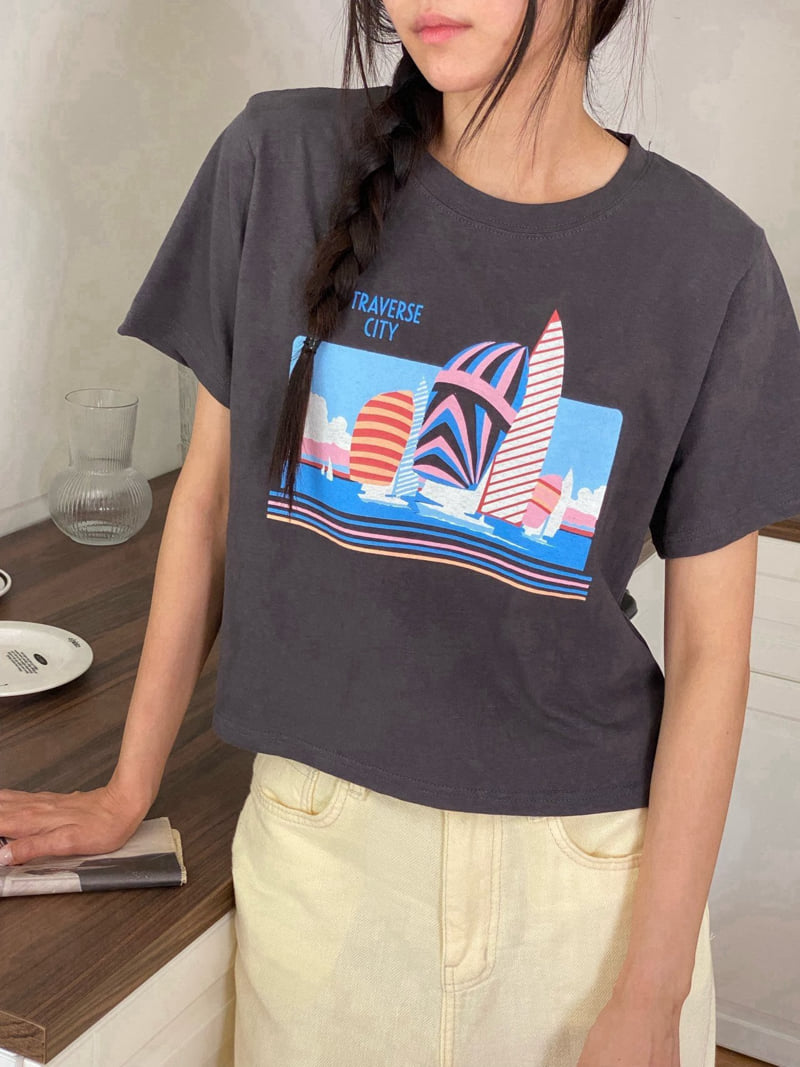 Diana - Korean Women Fashion - #momslook - Travel Tee - 8