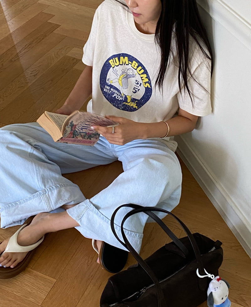 Diana - Korean Women Fashion - #momslook - Bums Tee - 2