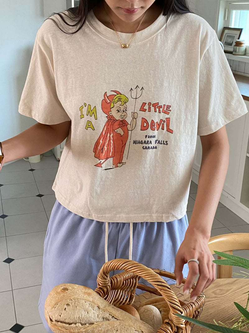 Diana - Korean Women Fashion - #momslook - Devil Tee - 10