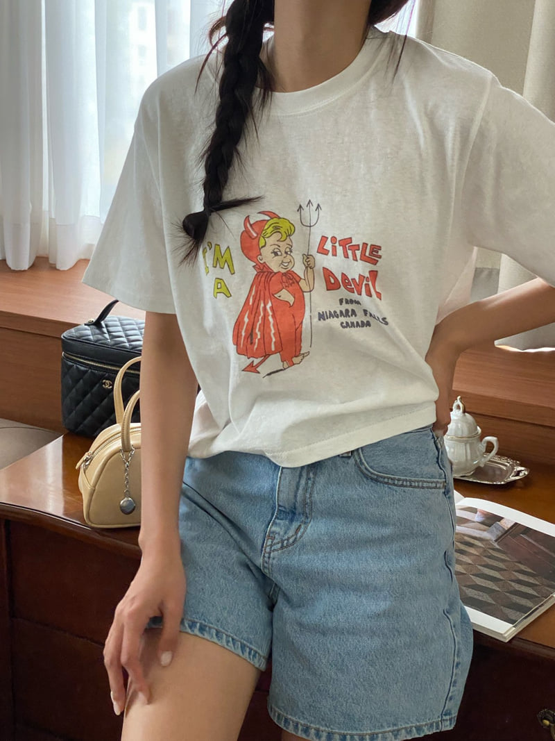 Diana - Korean Women Fashion - #momslook - Devil Tee - 6