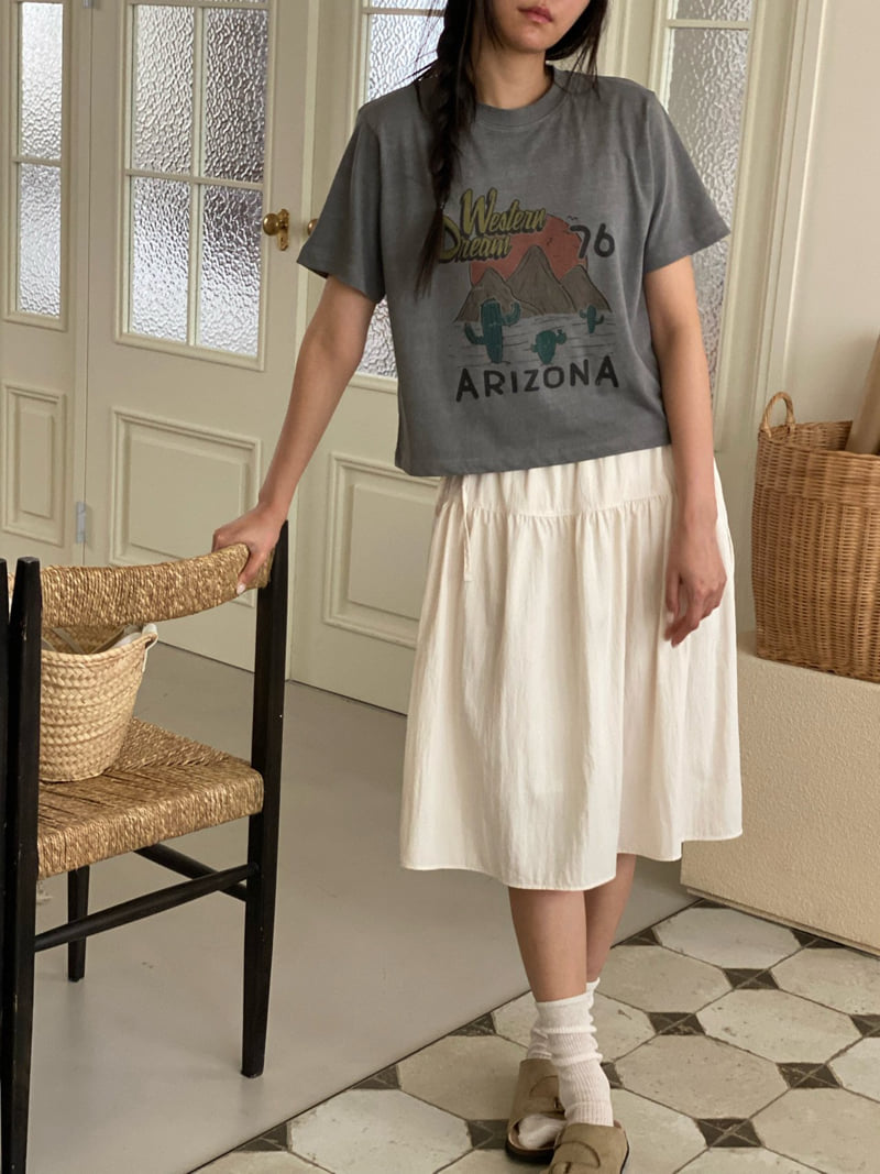 Diana - Korean Women Fashion - #momslook - Western Tee - 2
