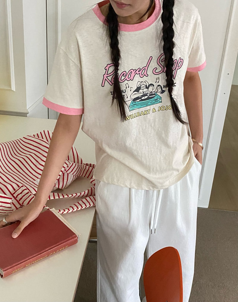 Diana - Korean Women Fashion - #momslook - Record Color Tee - 2