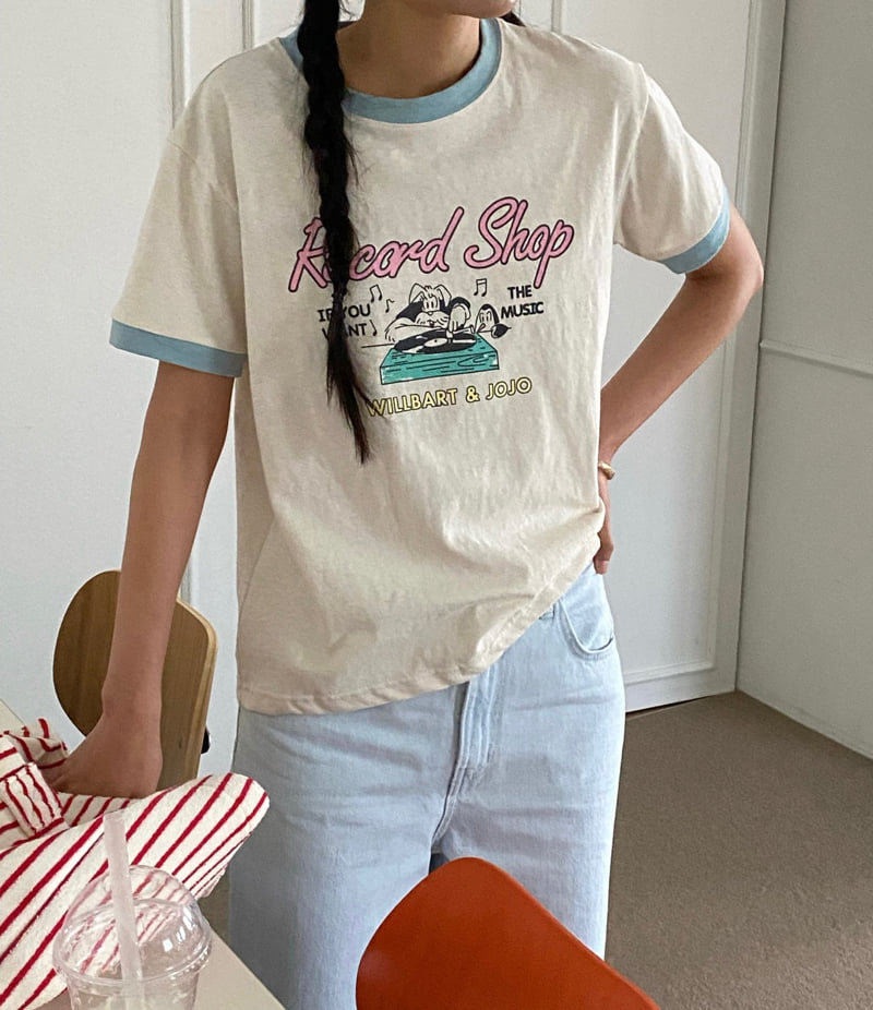 Diana - Korean Women Fashion - #momslook - Record Color Tee - 7