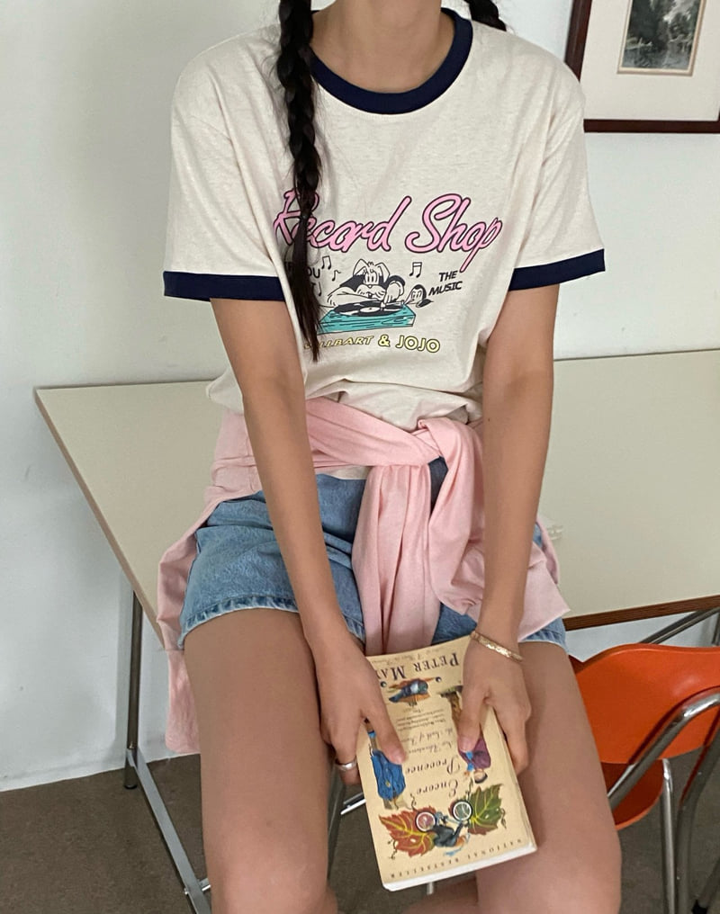 Diana - Korean Women Fashion - #vintageinspired - Record Color Tee - 10