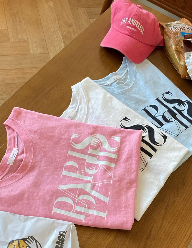 Diana - Korean Women Fashion - #womensfashion - Pure Paris Tee - 12