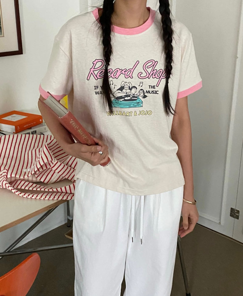 Diana - Korean Women Fashion - #womensfashion - Record Color Tee