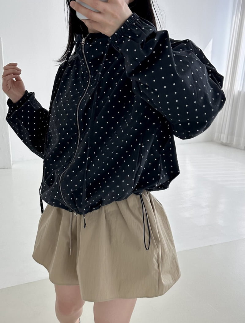 Dress U - Korean Women Fashion - #momslook - Windbreaker Dot Jacket - 12