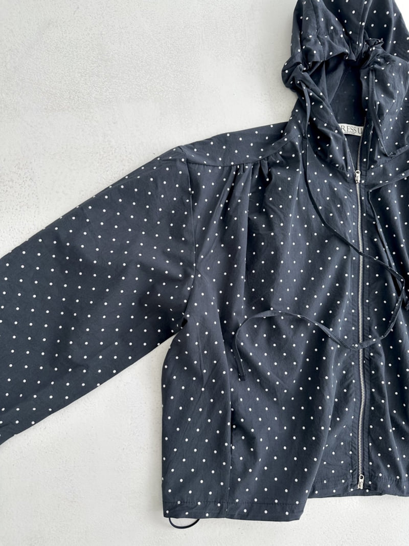Dress U - Korean Women Fashion - #momslook - Windbreaker Dot Jacket - 2