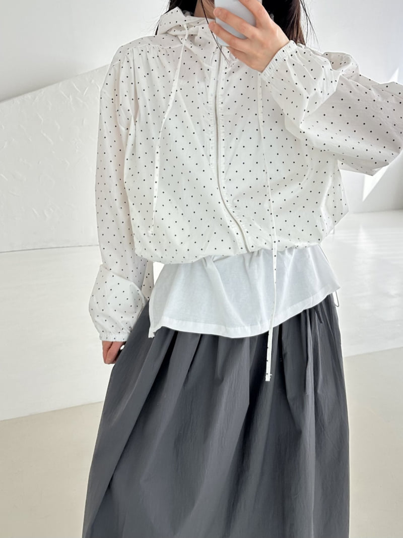 Dress U - Korean Women Fashion - #momslook - Windbreaker Dot Jacket - 8